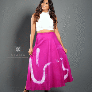 Purple  Batik Wraparound Skirt