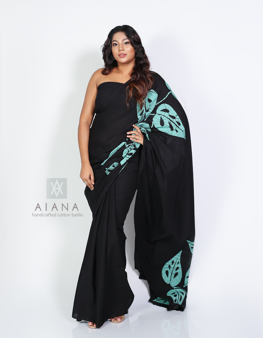 The Handcrafted Batik Cotton Saree by AIANA - Image 3