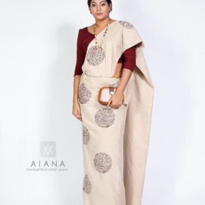 Handpainted Cotton Saree by AIANA