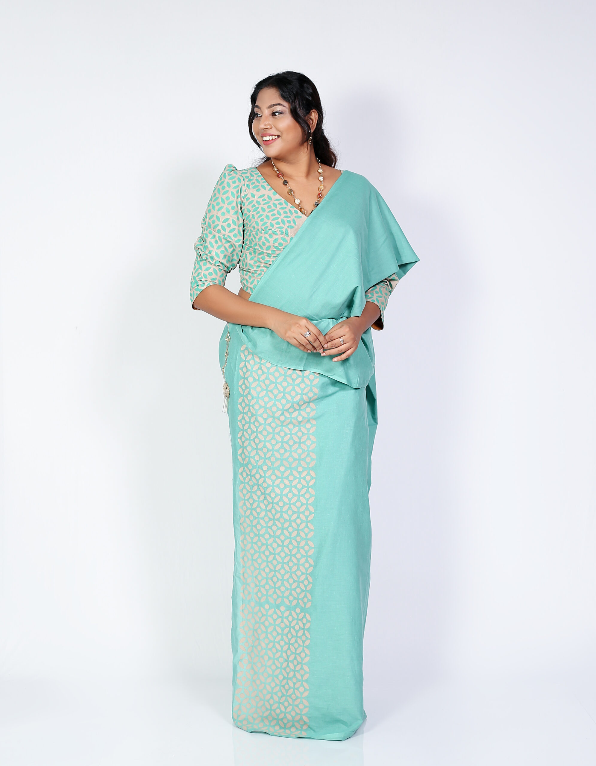 Handpainted Cotton Saree by AIANA