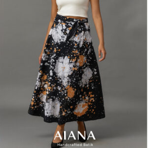 “Earthbound Eclipse” Handcrafted Batik Wraparound Skirt
