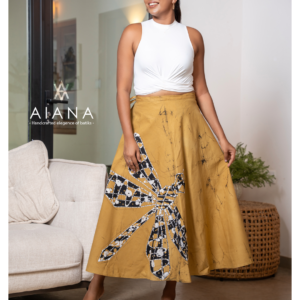 Dragonfly inspired Handcrafted Batik wraparound skirt