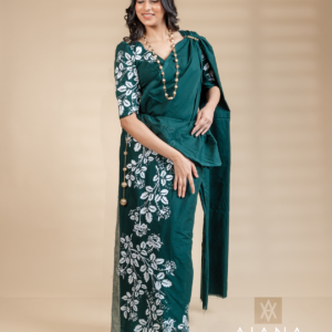 AIANA Handpainted  flower Saree